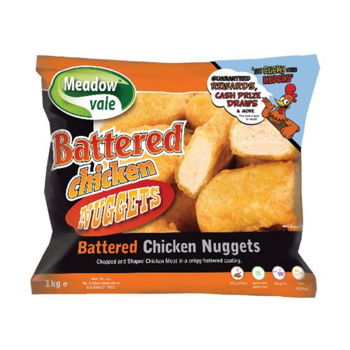 Meadowvale Battered Chicken Nuggets 1kg Eurocross