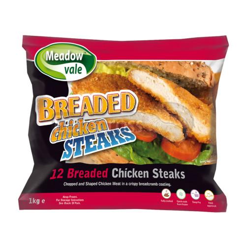 Meadowvale Breaded Chicken Steaks 1kg - Eurocross